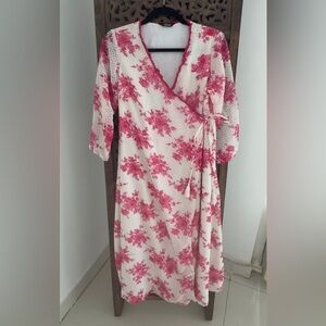 Brand new Indya Floral Pink Wrap kurta
